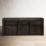 Birch Lane™ Brunson 72" Wide 3 Drawer Mango Wood Sideboard Wood in Brown, Size 30.0 H x 72.0 W x 18.0 D in | Wayfair