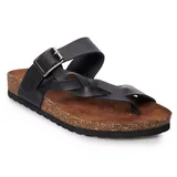 Sonoma Goods For Life Airbrush Braided Women's Thong Sandals, Size: Medium (7.5), Black