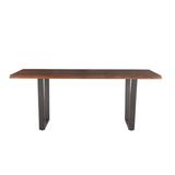 Union Rustic Alston Acacia Wood Dining Table Wood/Metal in Black/Brown, Size 30.0 H x 72.0 W x 38.0 D in | Wayfair ED1210819CFD414B921F1F73F1745171
