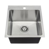 MR Direct Stainless Steel 19" L x 17" W Drop-In Kitchen Sink Stainless Steel in Gray, Size 9.13 H x 19.0 W x 16.88 D in | Wayfair T1717