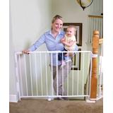 Regalo Safety Gates - White Top-of-Stairs Universal Fit Metal Safety Gate