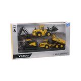 New-Ray Toys Toy Cars and Trucks - Yellow Volvo Construction Vehicle Set