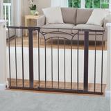 Safety 1st Easy Install Decor Tall & Wide Safety Gate Metal in Brown, Size 36.0 H x 47.0 W x 2.0 D in | Wayfair GA107DECC1