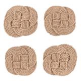 Dennis East 21067 - Rope Knot Coaster Set of 4 Size: 5"dia Cup Barware Accessory