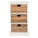 SAFAVIEH Cabinets DISTRESSED - Distressed White Sharee Storage Side Table