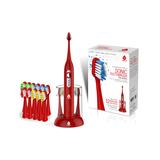 PURSONIC Power Toothbrushes RED - Red Rechargeable & UV Sanitizing Sonic Toothbrush Set