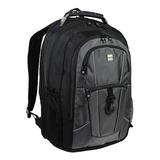Dejuno Backpacks Black - Black & Gray Commuter Backpack