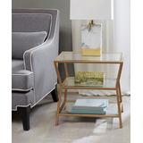 Main Street End Tables Antique - Gold Modern Three-Tier Accent Table