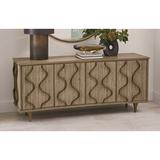 Global Views Wave Media Cabinet Wood in Brown/Gray, Size 31.0 H x 71.0 W x 21.0 D in | Wayfair 7.20204