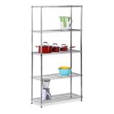 Honey-Can-Do Cabinet and Pantry Organizers chrome - Five-Tier Adjustable Storage Shelf