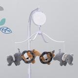 Bedtime Originals Jungle Fun Elephant & Lion Safari Musical Baby Crib Mobile Plastic in Brown, Size 27.0 H x 14.0 W x 14.0 D in | Wayfair 207018