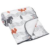 Bedtime Originals Acorn Squirrel Fox & Bear Soft Sherpa Baby Blanket in White, Size 40.0 H x 0.25 W x 30.0 D in | Wayfair 229034
