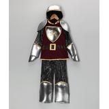 Story Book Wishes Boys' Costume Outfits Silver - Silver & Burgundy Historic Knight Dress-Up Set - Toddler & Boys