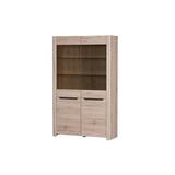 Latitude Run® Halethorpe Lighted China Cabinet Wood in Brown/Gray, Size 75.5 H x 46.0 W x 16.5 D in | Wayfair 3149BDC616D2434D992FE40C178429CD