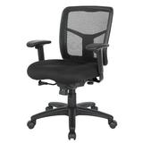 Symple Stuff Pehrson Manager's Ergonomic Mesh Task Chair Wood/Upholstered/Mesh in Black/Brown/Gray, Size 42.25 H x 25.25 W x 19.25 D in | Wayfair