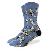 Good Luck Sock Men's Socks Blue - Blue & Yellow Bee Socks - Men