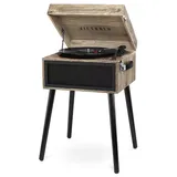 Victrola Liberty Bluetooth Record Player Stand with 3-Speed Turntable, Lt Brown