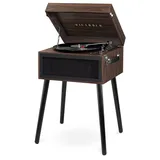 Victrola Liberty Bluetooth Record Player Stand with 3-Speed Turntable, Dark Brown