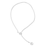 Gleaming Stirrups,'Sterling Silver Stirrup Lariat Necklace from Mexico'