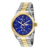 Invicta Men's Watches - Blue & Gold Case Specialty Quartz Bracelet Watch