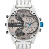 Dz7419 Mr. Daddy 2.0 Chronograph Leather Watch - White - DIESEL Watches