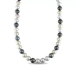 Belk & Co 10 Mm -12.5 Mm Multi Colored South Sea And Tahitian Pearl Strand Necklace With 14K Yellow Gold Clasp