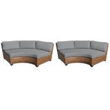 Laguna Curved Armless Sofa 2 Per Box in Grey - TK Classics Tkc025B-Cas-Db-Grey