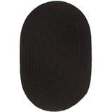 Black/Brown Area Rug - August Grove® Smyth Solid Color Handmade Braided Wool Area Rug in Black Wool in Black/Brown, Size 60.0 W x 0.38 D in | Wayfair