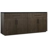 Hooker Furniture Aventura 78" Wide 2 Drawer Buffet Table Wood in Black/Brown, Size 36.25 H x 78.0 W x 18.75 D in | Wayfair 6202-75900-DKW