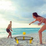 Hey! Play! Battle Volleyball w/ Carrying Case Plastic in Black/Yellow, Size 8.0 H x 36.0 W x 36.0 D in | Wayfair M350148