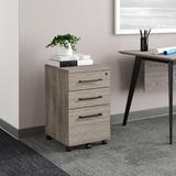 Upper Square™ Iona 3-Drawer Mobile Vertical Filing Cabinet Wood in Brown, Size 26.13 H x 15.75 W x 18.88 D in | Wayfair
