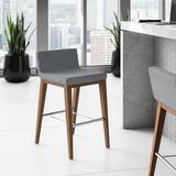 Upper Square™ Gladwell Upholstered 24" Counter Stool Upholstered in Gray, Size 32.0 H x 18.0 W x 20.5 D in | Wayfair