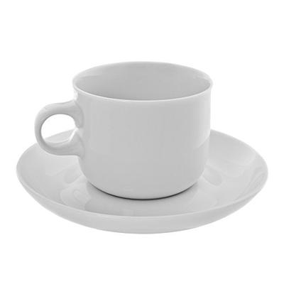 10 Strawberry Street Taverno 6 Oz Tea Cup/Saucer, Set of 6, White