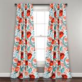 Poppy Garden Room Darkening Window Curtain Panels Multi 52X108 Set - Lush Decor 16T003936