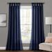 Burlap Knotted Tab Top Window Curtain Panels Navy Pair 45X95 Set - Lush Decor 16T004249