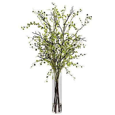Nearly Natural 1433 Night Willow Arrangement in Glass Vase