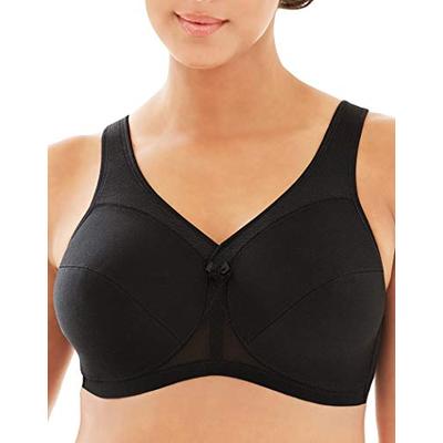 Glamorise Women's Plus Size Full Figure MagicLift Active Wirefree Support Bra #1005, Black, 44J