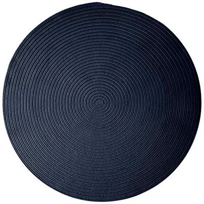 Boca Raton Polypropylene Braided Round Rug, 8-Feet, Navy