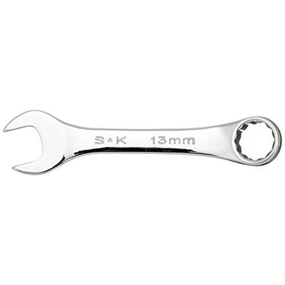 SK Hand Tool 88113 12-Point Short Combination Wrench, 13mm, Full Polished Finish