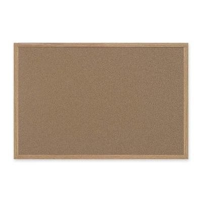 Bi-silque Cork Board with Frame, 2 by 3-Feet, Brown