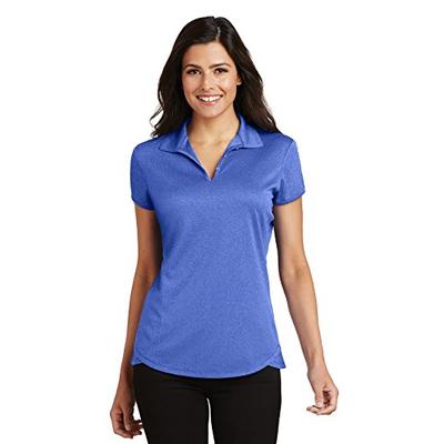 Port Authority Women's Trace Heather Polo L576 True Royal Heather Large