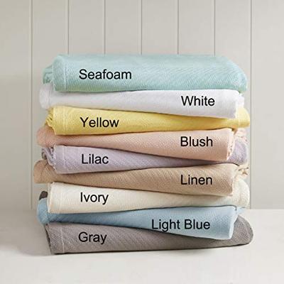 Madison Park Liquid Cotton Blanket Yellow Twin