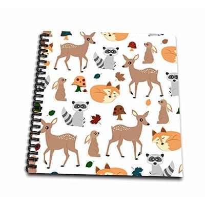 3D Rose Woodland Animals Pattern Drawing Book