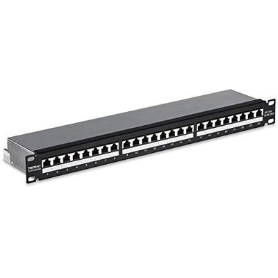 TRENDnet 24-Port Cat6A Shielded 1U Patch Panel,1000BASE-T/10GBASE-T Support, Compatible with cat5e,