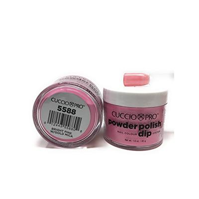 Cuccio Pro Dipping Dip Powder Color 1.6 oz | 5588 Bright Pink W/Gold Mica