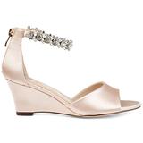 Brinley Co. Womens Jeweled Open-Toe Wedge Cream, 8 Regular US screenshot. Shoes directory of Clothing & Accessories.