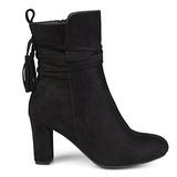 Brinley Co. Womens Faux Suede Wrap Strap Tasseled Booties Black, 12 Regular US screenshot. Shoes directory of Clothing & Accessories.