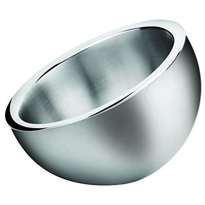 Winco DWAB-L 2-1/4 quart Angled Double Wall Insulated Stainless Steel Display Bowl