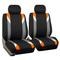 FH Group FB033ORANGE102 Bucket Seat Cover (Modernistic Airbag Compatible (Set of 2) Orange)