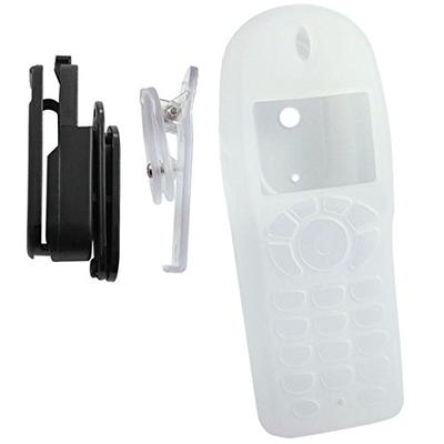 Artisan Power Polycom SpectraLink 8020 and 6020 Clear Silicone Gel Case: WTO350 (2 Belt Clips)
